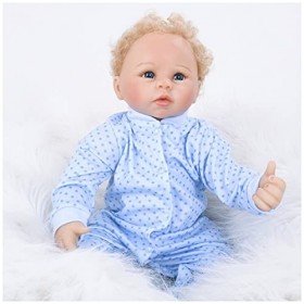 Poupée Reborn réaliste – 55 cm Poupée en silicone pour tout-petit, poupée bébé avec accessoires, jouets pour enfants à partir