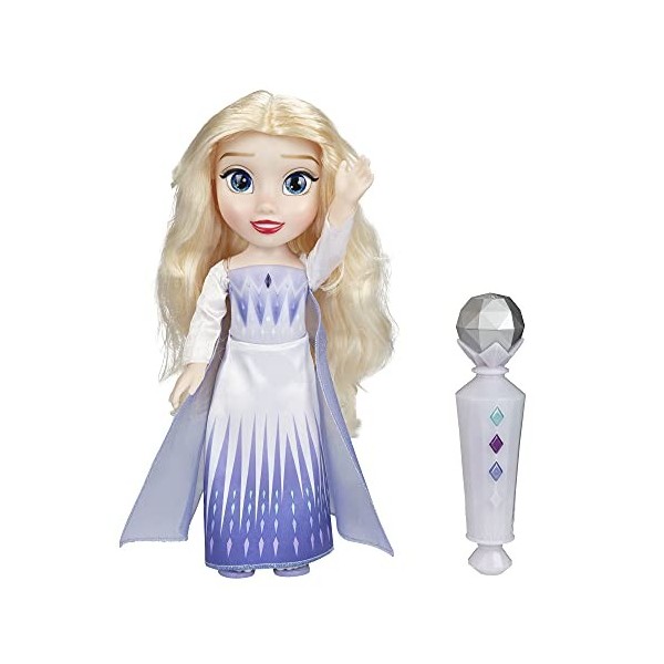 Disney- Poupée Elsa Chante en Duo 38 cm Frozen, 219996, 08 