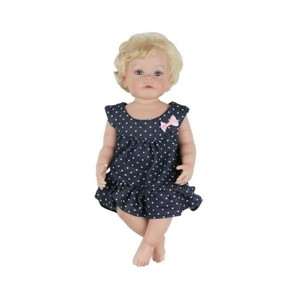 Poupée Suesue en Silicone pour Bébé Fille, 48 Cm, 19 Pouces, Cheveux Blonds Enracinés, Jouets pour Enfants, Anniversaire, Noë