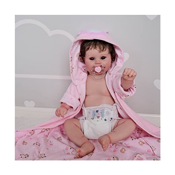 Arichmark 20 Bébé Tout-Petit pour Poupée Jouet Réaliste Cadeau danniversaire pour Enfants Réel Super Doux Au Toucher Poids L