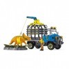 schleich 42565 DINOSAURS – Mission de transport Dino, coffret de 43 pièces avec figurine tricératops et camion de transport, 