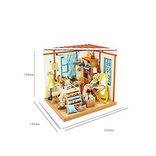 1 Pc Modèle De Maison De Poupée Bricolage Modèle De Maison De Bricolage Maison De Poupée Casse-tête 3D Construisez Votre Mais