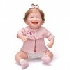 Poupée Reborn Dolls pour bébé et enfant - Imitation souriante - Matériau fin - Jouet interactif - Cadeau pour bébé - Pour le