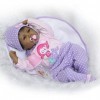 Reborn Baby Doll Style Indien 22 Pouces 48-55 Cm Enfants Ami Doux Simulation Silicone Vinyle Bouche Magnétique Réaliste Garço