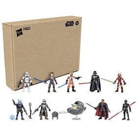 Hasbro Star Wars Mission Fleet, Pack de 10 Figurines de 6 cm avec 19 Accessoires, à partir de 4 Ans F4023 Multicolore