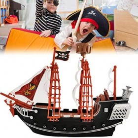 Rvtkak Bateau De Pirate pour Enfants, Jouet De Décoration Dintérieur, Modèle De Bateau De Pirate Durable pour Enfants, Figur