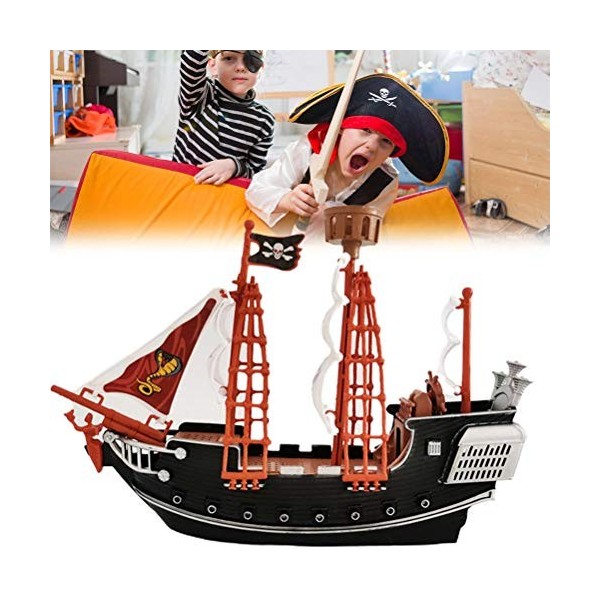 Rvtkak Bateau De Pirate pour Enfants, Jouet De Décoration Dintérieur, Modèle De Bateau De Pirate Durable pour Enfants, Figur