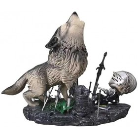 Figurine Anime Figurines daction Dark Souls Le Grand Loup Gris Statue de Jouet dAnime, Poupée de Personnage dAnime Collect