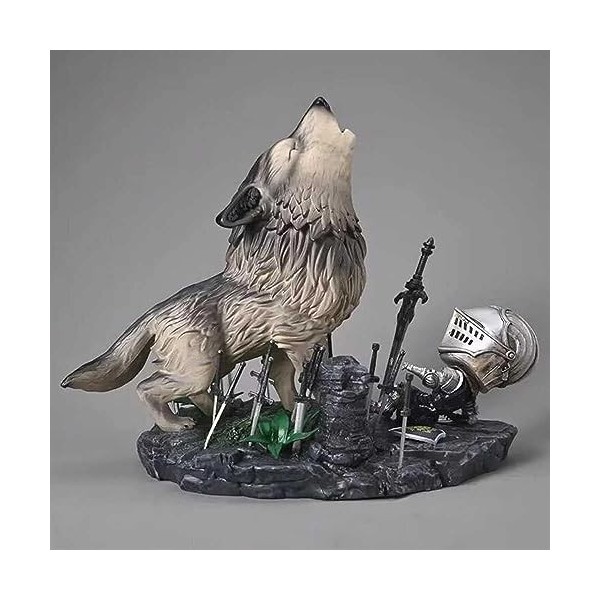Figurine Anime Figurines daction Dark Souls Le Grand Loup Gris Statue de Jouet dAnime, Poupée de Personnage dAnime Collect