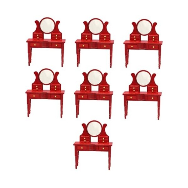 Toyvian 7 Pièces Commode De Maison De Poupée Mini Maison Placard Mini Meubles De Maison Mini Armoire en Bois Ornement Commode