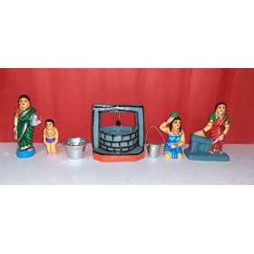 Well Set Kinaru Village Set traditionnel 7 poupées