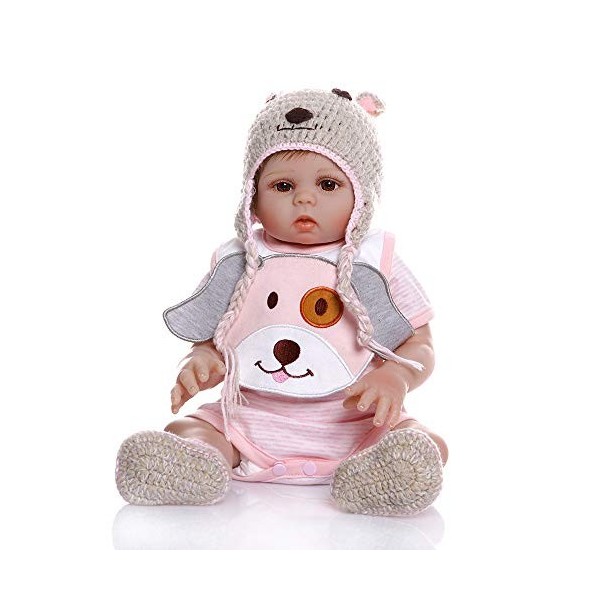 Reborn Dolls Filles 20 Pouces 50 Cm Corps Complet en Silicone Vinyle Imperméable Reborn Bébé Poupée Ressemble À Un Vrai Nouve
