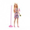 Barbie : Big City, Big Dreams Poupée Barbie « Malibu » Roberts 29,2 cm, blonde et microphone et smartphone, cadeau pour les