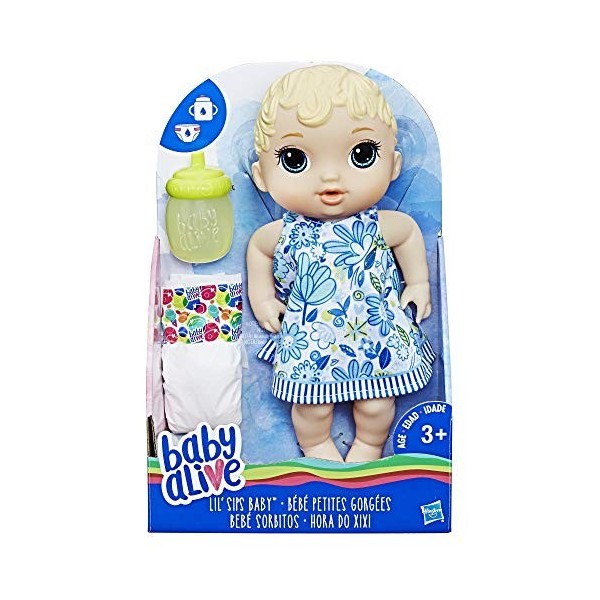 Baby Alive Lil Sips Blonde Baby Girl Doll