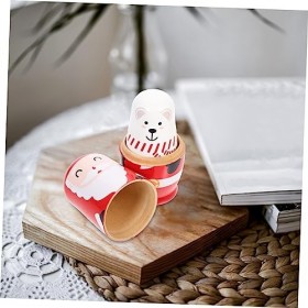 ibasenice 5 Ensembles Poupée De Noël Poupée Empilable Peinte Poupées Gigognes dhalloween Poupées Gigognes De Noël Nativité P