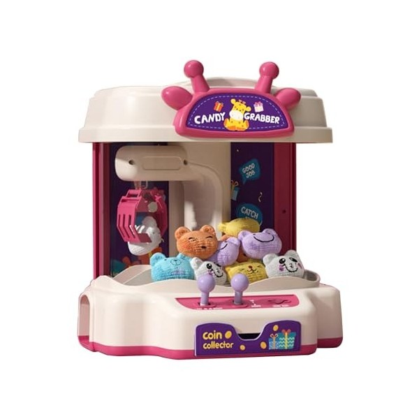 Greabuy Nouvelle Machine Poupée Enfant Poupée en Peluche Jouant Au Jeu Mini Griffe Attraper des Machines À Jouets Enfants Jou