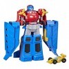 Transformers, Optimus Prime Jumbo Jet avec Figurine Bumblebee Voiture de Course de 11 cm, Jouets Convertibles, dès 3 Ans, 38 