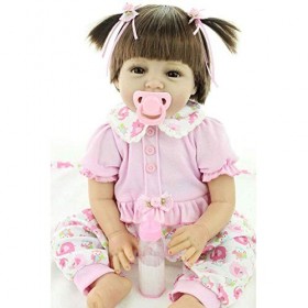 Poupées Bébé Fille Reborn Bébé Poupées Protection De lenvironnement Silicone Et Tissu Vinyle Enfants Jouer Maison Jouet Cade