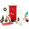 HEPBAK 5 Pcs Miniatures de Maison de poupée de Noël - Accessoires pour Mini Maison de poupée - Mini Maison de poupée en Bois,