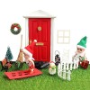 HEPBAK 5 Pcs Miniatures de Maison de poupée de Noël - Accessoires pour Mini Maison de poupée - Mini Maison de poupée en Bois,