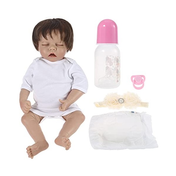 AOOOWER 18 Bébé Fille pour René Soins pour Cadeau danniversaire Interactif Sommeil Doux Bébé Réaliste Pour Poupée Maison d