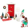 Holdes 5 Pcs Accessoires Miniatures d’Elfe de Noël | Kit Miniature de Maison en Bois Mini Maison de poupée en Bois, Accessoir