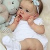 VVLXRIC Poupee Newborn Fille, 22Pouces 22Cm Mignon BéBé Reborn RéAliste en Silicone pour Les Enfants,A