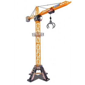Dickie 201139012 Toys Mega Crane électrique avec télécommande pour Enfants à partir de 3 Ans Hauteur 120 cm avec Bras de préh
