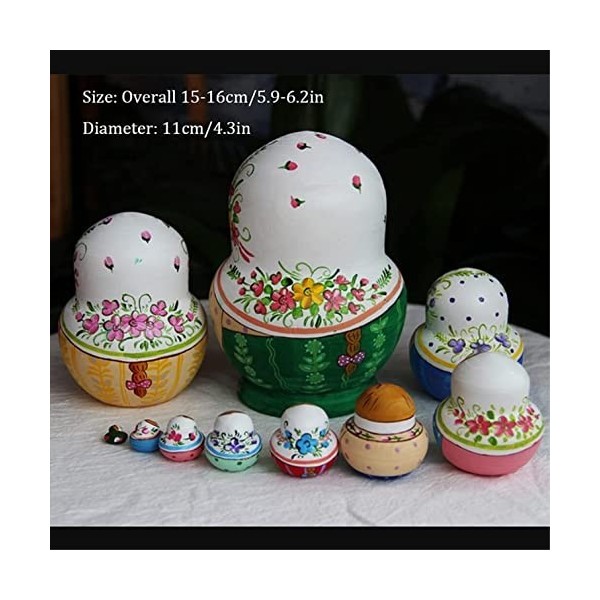 Poupée Russe Poupées Gigogne Poupee Russes Ensemble De Poupées Gigognes Russes 10 Pièces Empilables Matryoshka Poupées En Boi