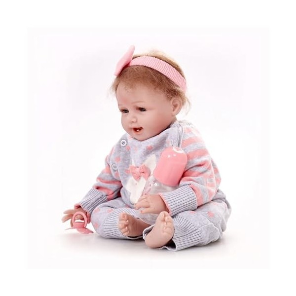 Poupée Reborn pour Tout-Petits, poupée Reborn en Silicone Faite à la Main de 22 Pouces et 55 cm, poupées Qui ressemblent à de