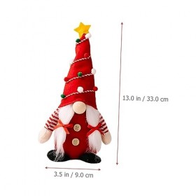 Abaodam 5 Pièces Poupée GNOME De Noël Peluche GNOME Suédois Poupées Gnomes Faites à La Main Poupée Figurine Elfe Nordique Pel