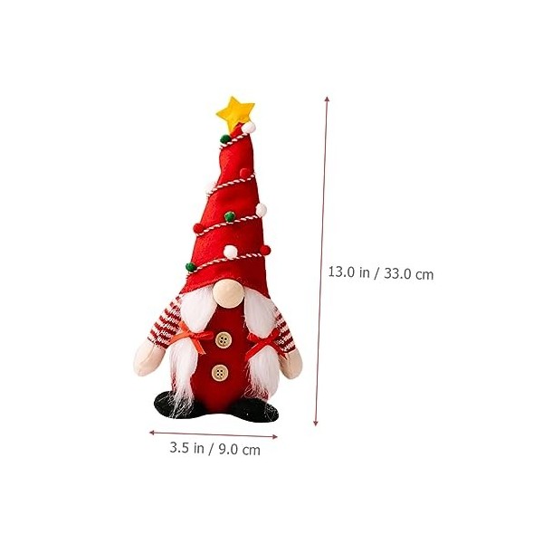 Abaodam 5 Pièces Poupée GNOME De Noël Peluche GNOME Suédois Poupées Gnomes Faites à La Main Poupée Figurine Elfe Nordique Pel