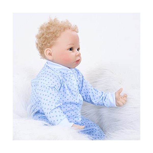 CHENGRR PoupéE BéBé Reborn Le Plus RéAliste - 22Pouces Reborn Fille Realiste Silicone - Poupee Reborn Fille Realiste - Cadeau