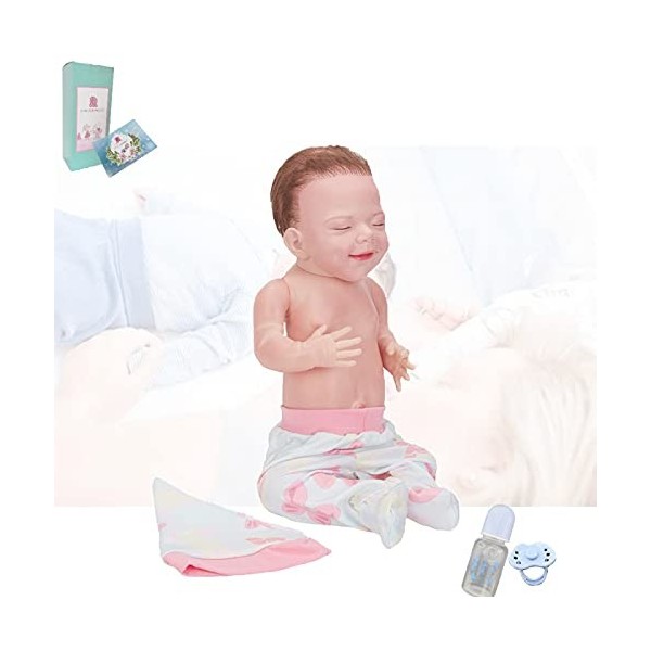 FDCQDL Poupons Reborn - 18Pouces 46Cm BéBé Reborn Fille en Silicone RéAliste - Poupee Reborn Fille Realiste danniversaire Ou