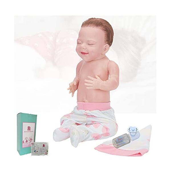 Reborn Poupon, 18 Pouces Poupee Reborn Fille Silicone - BéBé RéAliste, Cadeaux pour Les Petites Filles Et Les Enfants