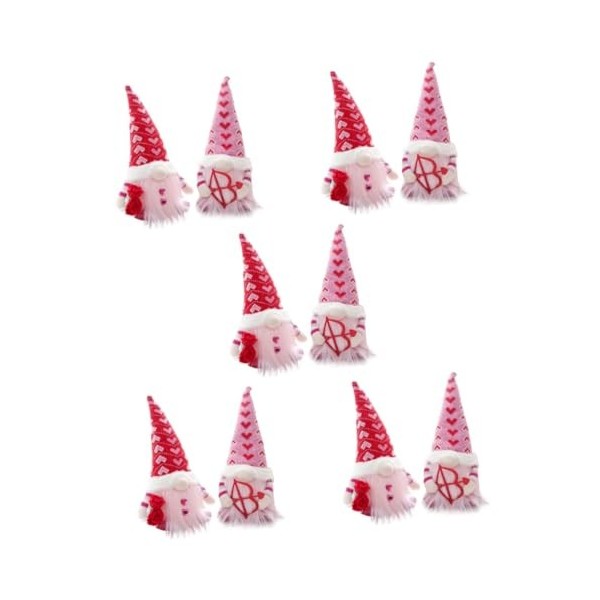 DECHOUS 10 Pièces Gnomes De La Saint-Valentin Monsieur Et Madame GNOME Nain De Mariage Décor De GNOME De La Saint-Valentin Sc