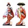 2 pièces Japonais Traditionnel Volk Kimono Geisha poupée Maiko poupée for Oriental décoratif Maison Cadeaux poupée, 36,30cm/4