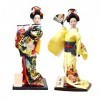 2 pièces Japonais Traditionnel Volk Kimono Geisha poupée Maiko poupée for Oriental décoratif Maison Cadeaux poupée, 39,30cm/4