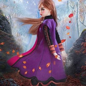 ARUTY Vêtements De Poupée BJD 1/4 BJD Doll Girl Full Body Princess Dress Style Handmade Exquisite Cosplay Dress, 4 Pcs