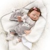 19 Pouces Réaliste Reborn Bébé Poupées Garçon/Fille Petite 48 Cm Belle Poupée Nouveau-Né Doux Corps en Silicone Réaliste Enfa