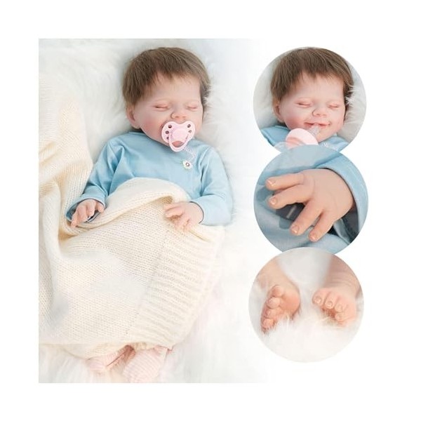 Poupées Reborn pour Tout-Petits, poupées en Silicone imperméables de 18 Pouces, poupée réaliste, Meilleurs Coffrets Cadeaux p