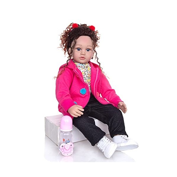leybold Reborn bébé poupées, poupées Nouveau-nés réalistes, poupée en Silicone Artisanale 24 Pouces réalisée, Peau Douce réal