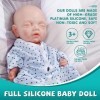 COSDOLL Reborn – Poupée bébé garçon – 38,1 cm – Poupée réaliste entièrement en silicone endormi, anniversaire pour garçons et