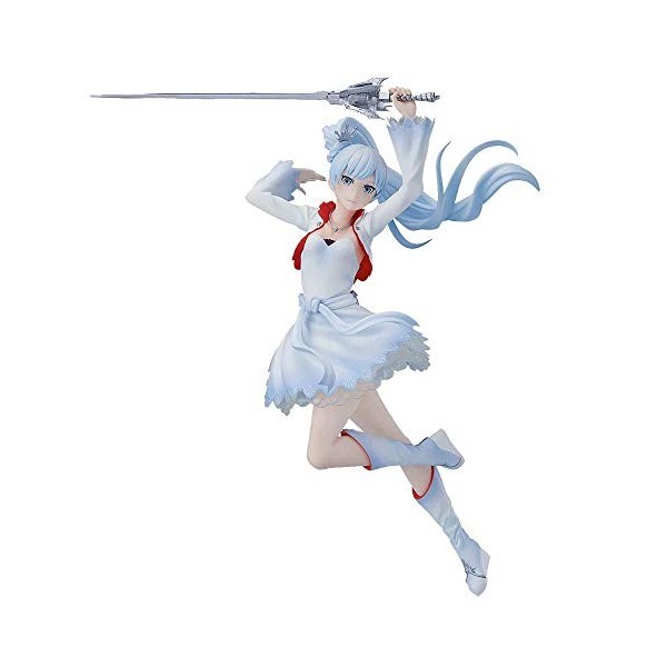 JJRPPFF Figurine Weiss Schnee, modèle de Personnage RWBY de 6,7 Pouces, Posture de Danse, Robe Blanche poupées statiques réal