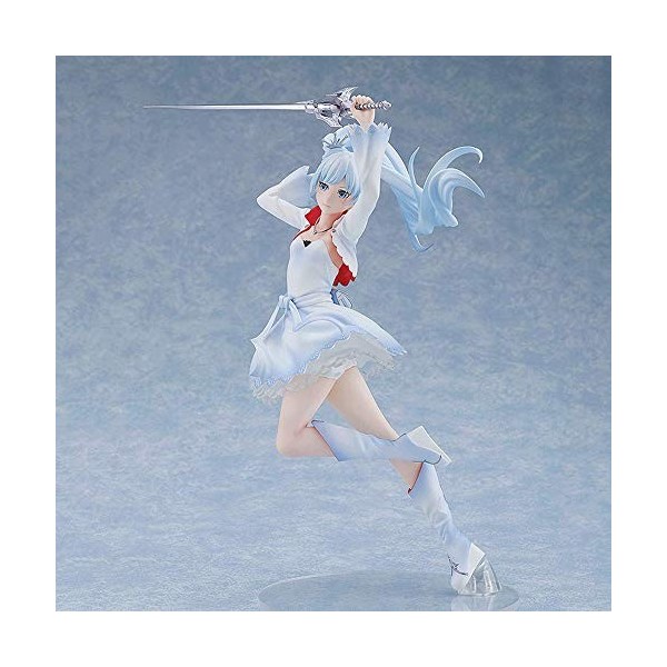 JJRPPFF Figurine Weiss Schnee, modèle de Personnage RWBY de 6,7 Pouces, Posture de Danse, Robe Blanche poupées statiques réal