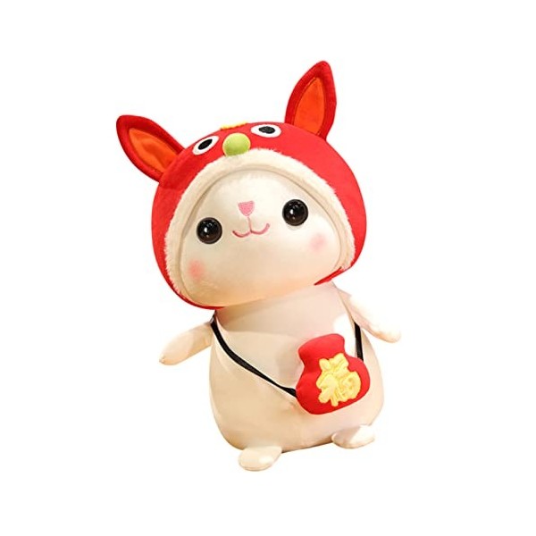 ABOOFAN 5 Pièces Poupée De Lapin Poupée De Mascotte De Lapin Cadeau du Nouvel an Chinois Garniture De Voiture Animal en Peluc