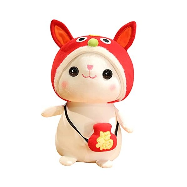 ABOOFAN 5 Pièces Poupée De Lapin Poupée De Mascotte De Lapin Cadeau du Nouvel an Chinois Garniture De Voiture Animal en Peluc