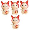 ABOOFAN 5 Pièces Poupée De Lapin Poupée De Mascotte De Lapin Cadeau du Nouvel an Chinois Garniture De Voiture Animal en Peluc