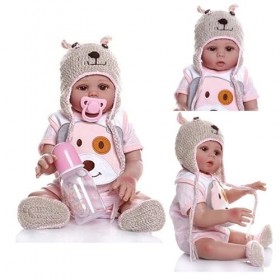 Poupées bébé Reborn, 18 Pouces 46 cm, poupée bébé Reborn en Silicone Doux, Ressemble à Une Vraie poupée bébé Fille, pour Les 