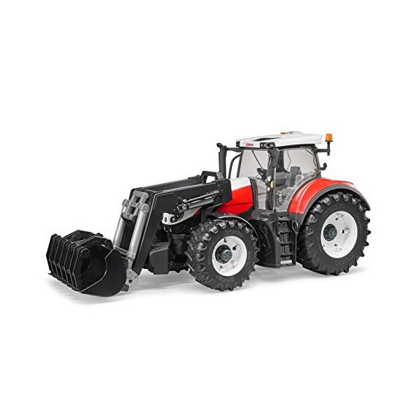 bruder 03181 - Steyr 6300 Terrus CVT avec chargeur frontal, tracteur, ferme, véhicule